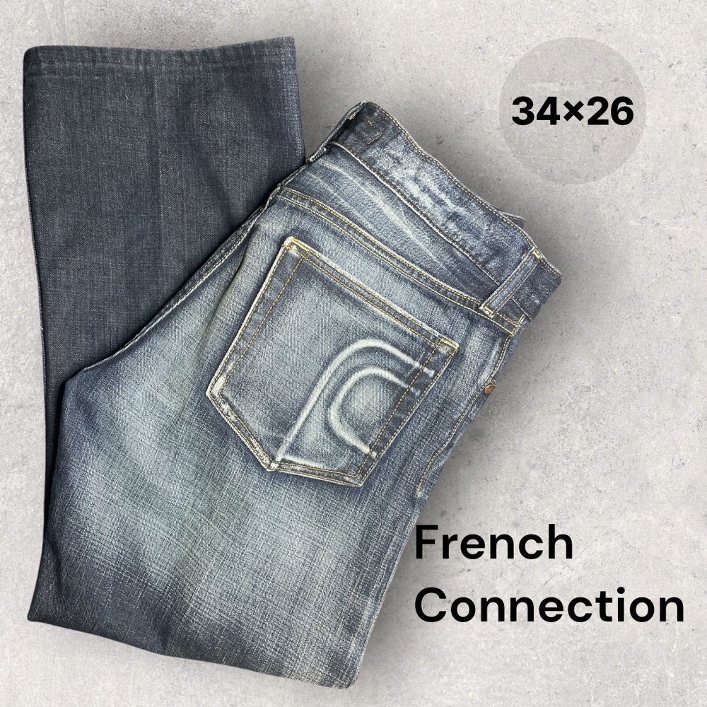 FC French Connection UK Men's Button-Fly Jeans Five-Pocket 34 x 26